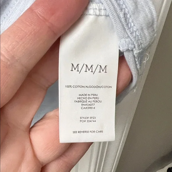 CAbi Pale Blue Slub V-Neck Pocket Tee - Picture 3 of 3